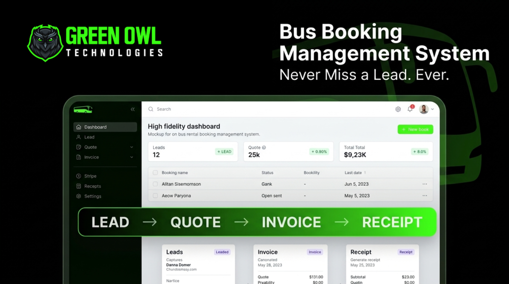 Bus Booking Management System | Charter Bus Rental CRM